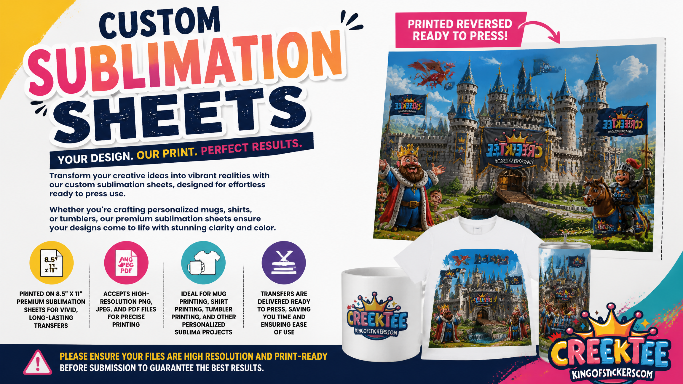 Sublimation Printed Sheets