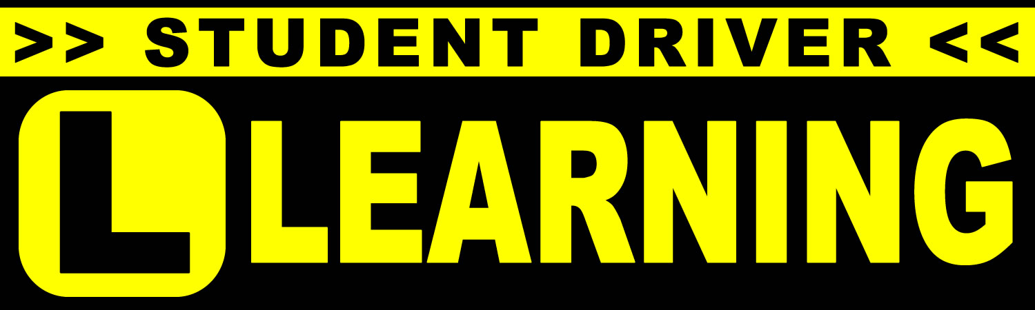 Student Driver Vinyl Sticker, Window Cling or Magnet in UV Laminate Coating