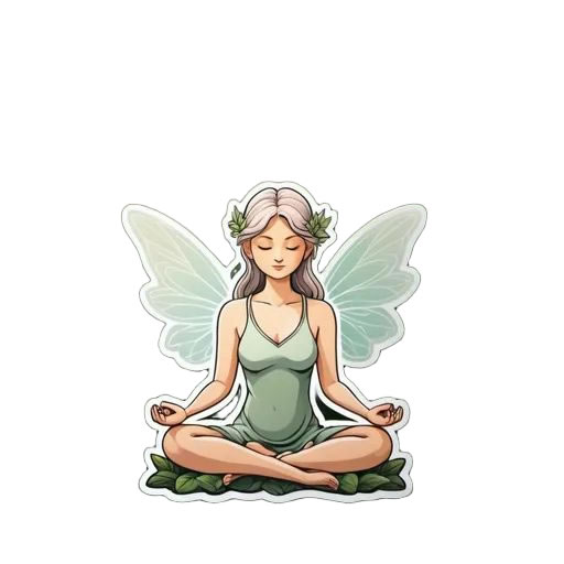 Fairy Meditating Sicker Magnet