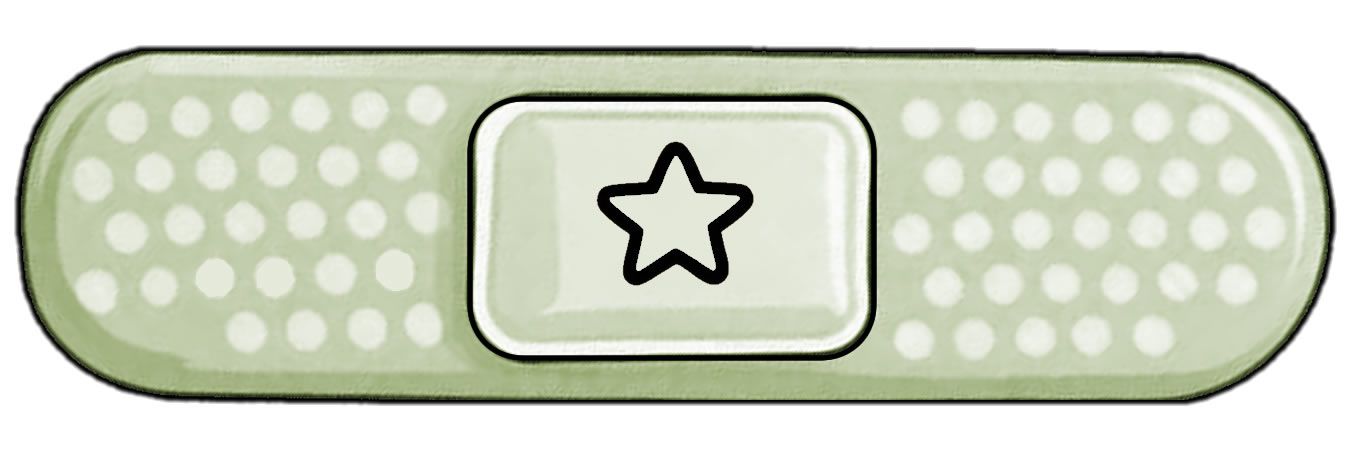 Bandaid Die Cut Vinyl Sticker  Window Cling or Magnet with Laminate Coating in Various Sizes