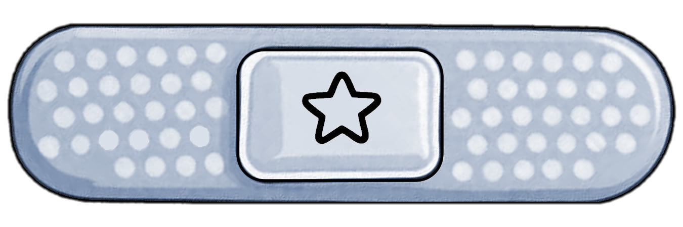 Blue Bandaid Die Cut Vinyl Sticker  Window Cling or Magnet with Laminate Coating in Various Sizes