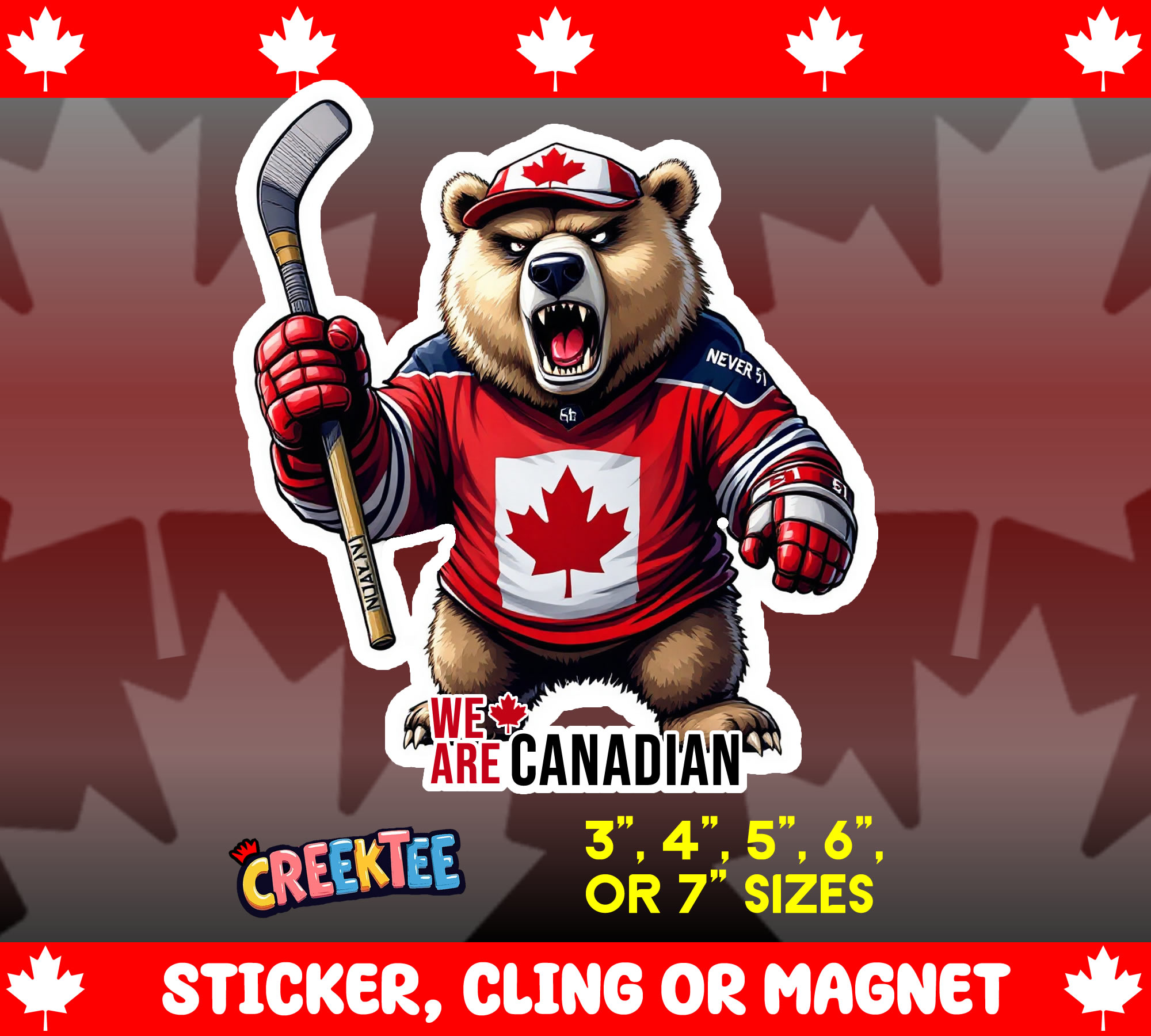We are Canadian Die Cut Vinyl Sticker  Window Cling or Magnet with Laminate Coating in Various Sizes
