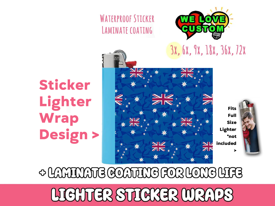Lighter Wrap Sticker Design Lighter Wraps  Your Custom Photo or Text