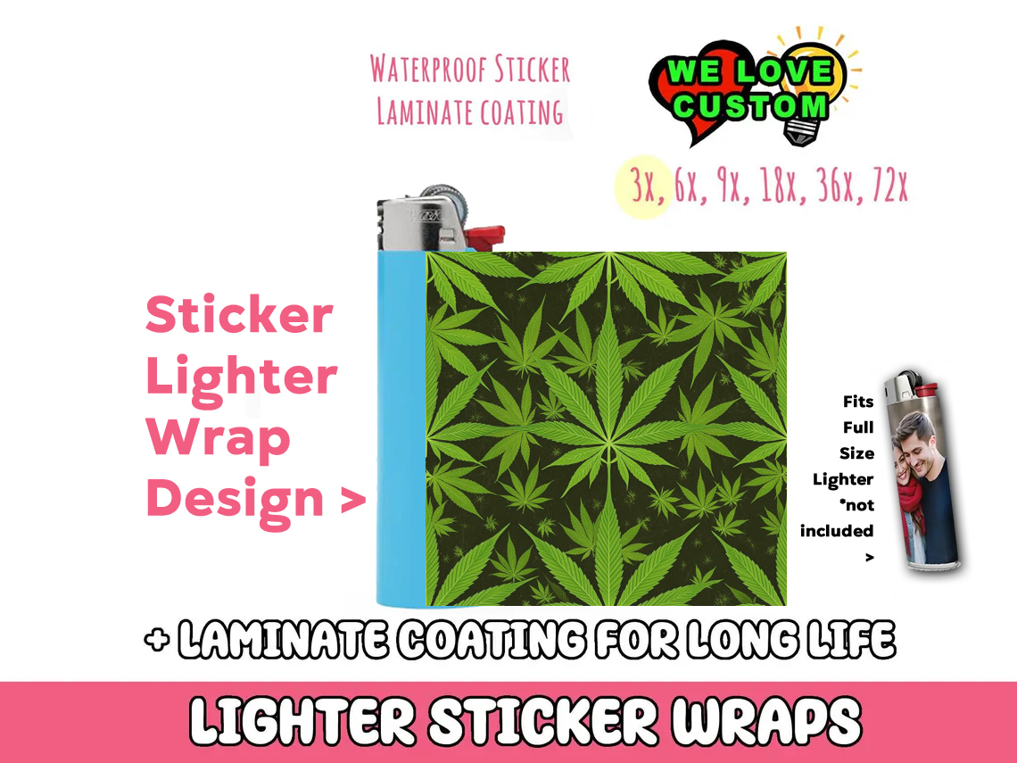 Lighter Wrap Sticker Design Lighter Wraps  Your Custom Photo or Text