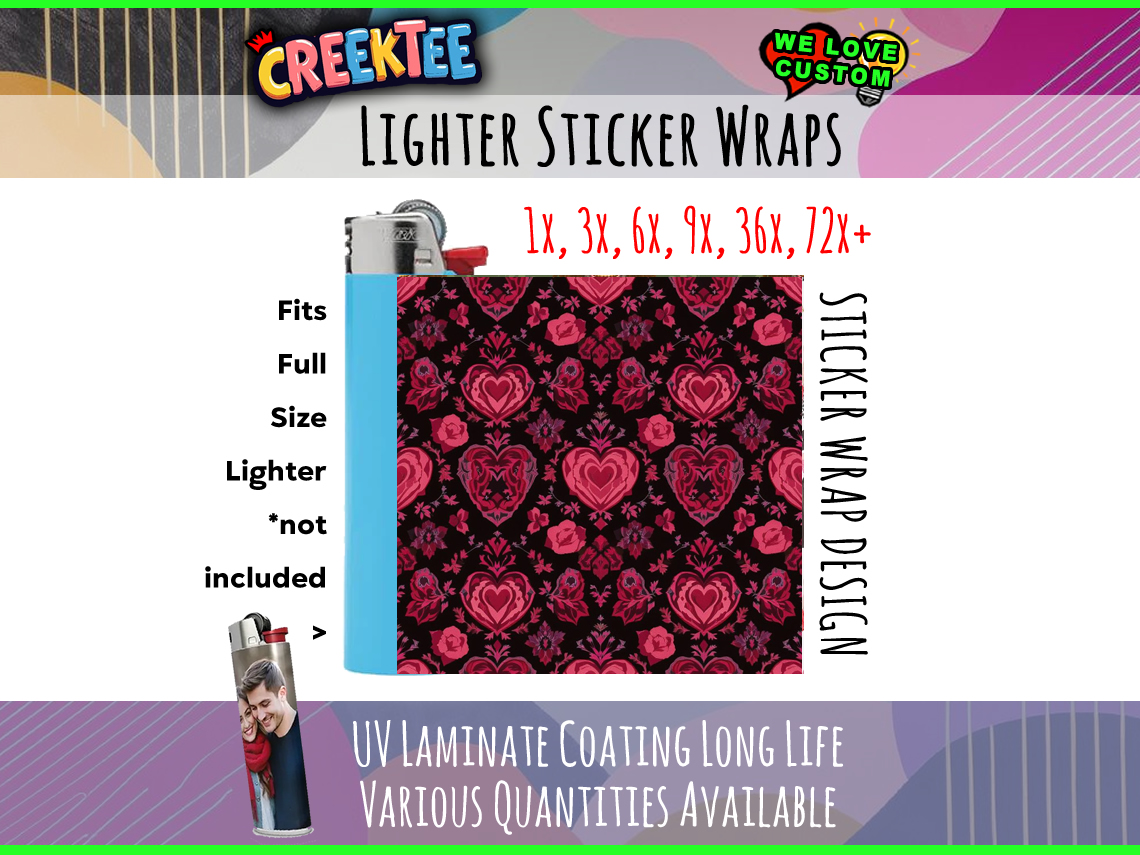 Lighter Wrap Sticker Design Lighter Wraps  Your Custom Photo or Text