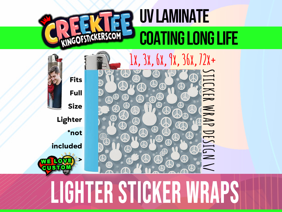 Lighter Wrap Sticker Design Lighter Wraps  Your Custom Photo or Text