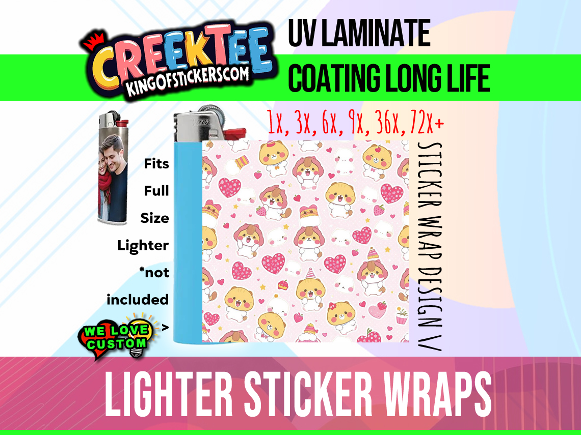 Lighter Wrap Sticker Design Lighter Wraps  Your Custom Photo or Text