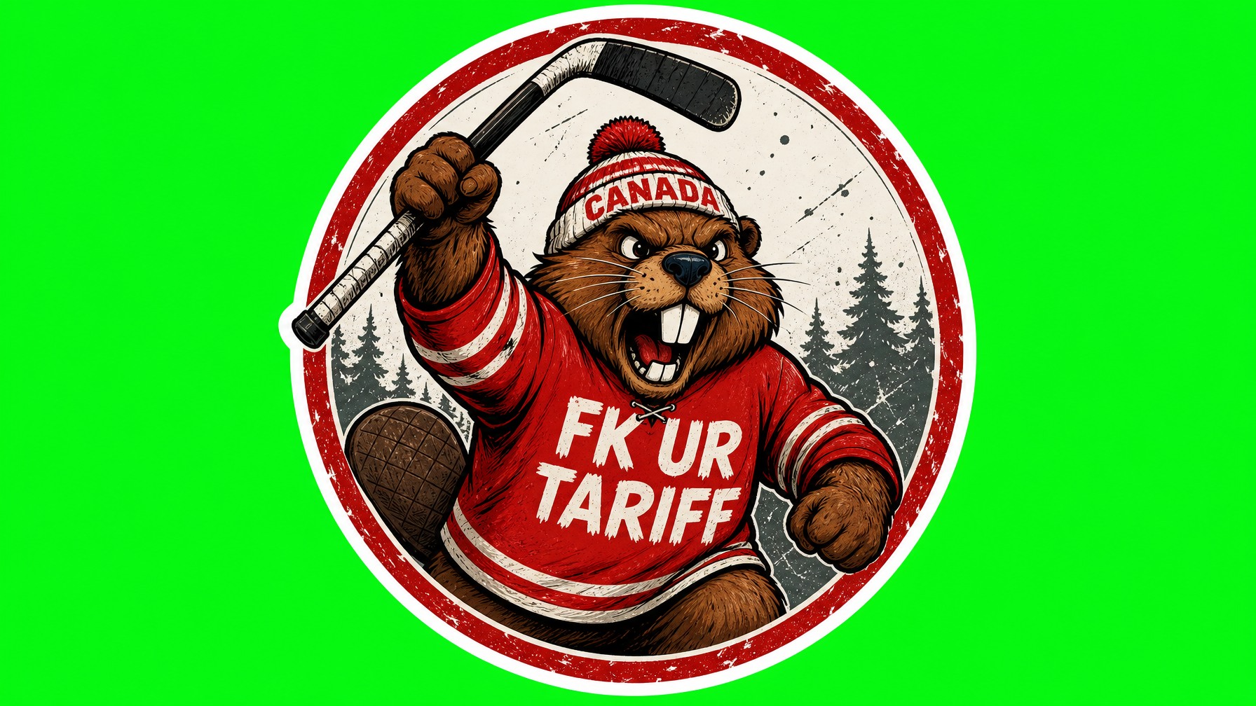 FK UR TARIFF Die Cut Vinyl Sticker  Window Cling or Magnet with Laminate Coating in Various Sizes