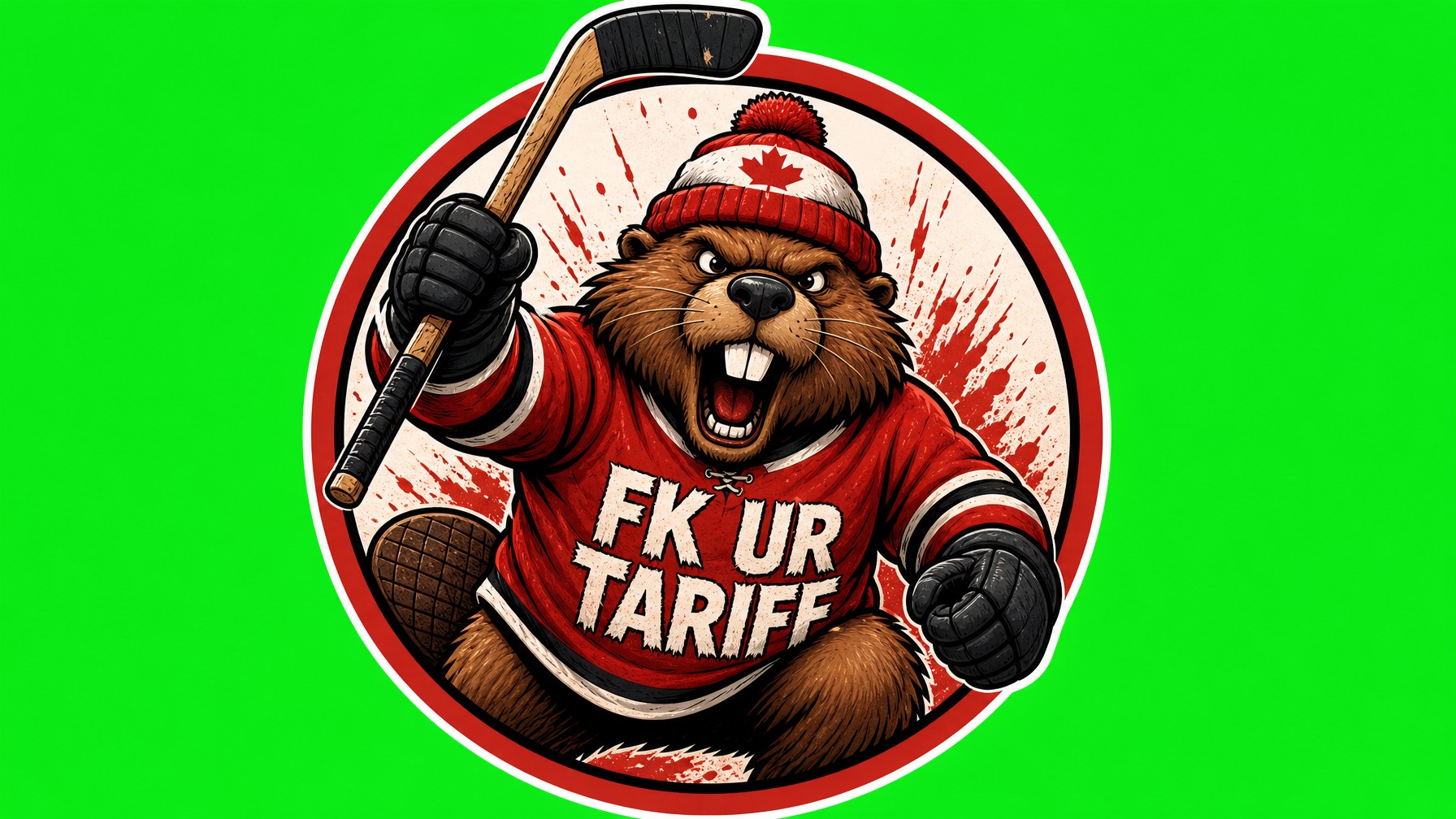 FK UR TARIFF Die Cut Vinyl Sticker  Window Cling or Magnet with Laminate Coating in Various Sizes