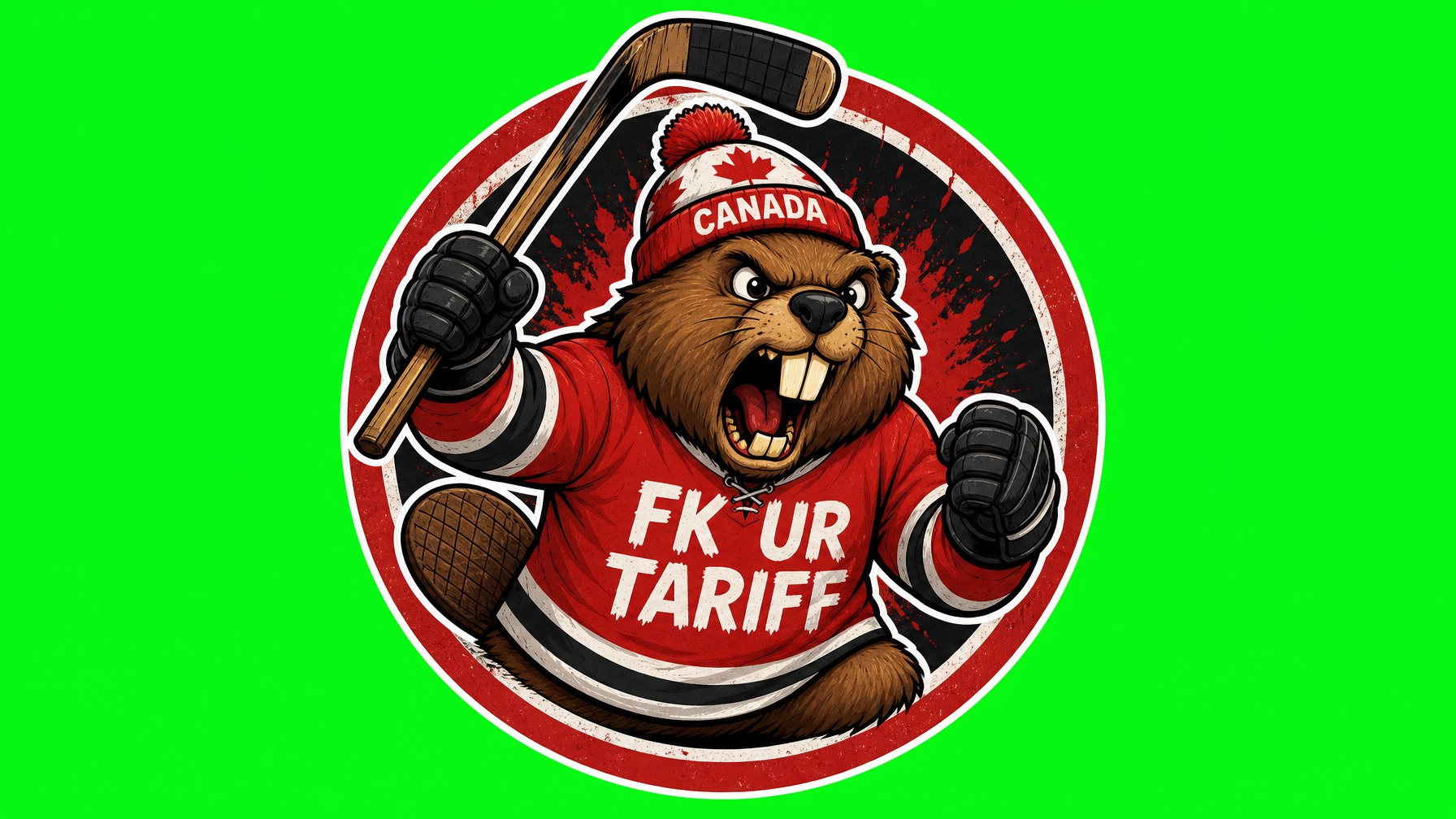 FK UR TARIFF Die Cut Vinyl Sticker  Window Cling or Magnet with Laminate Coating in Various Sizes