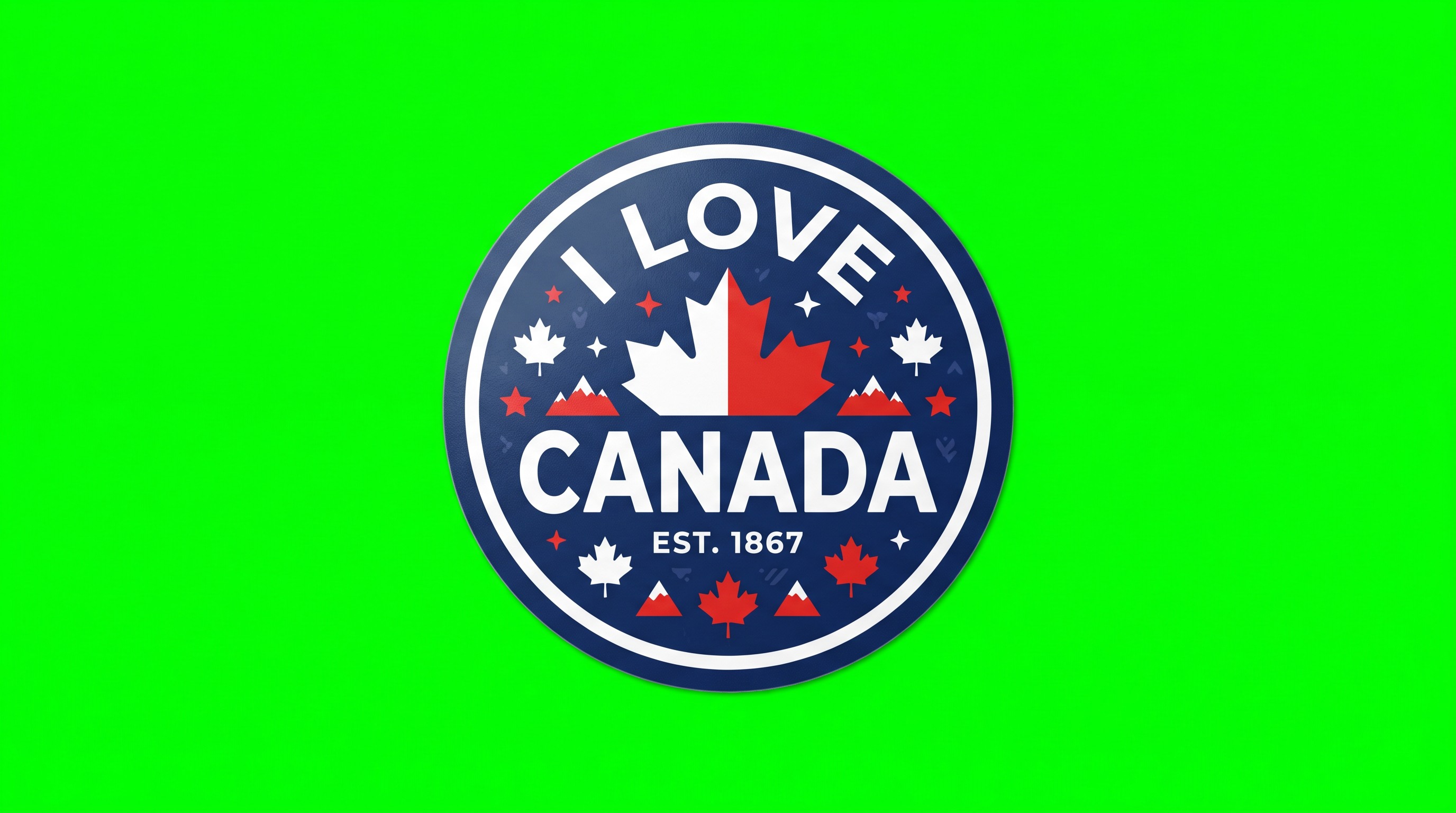 I LOVE CANADA Die Cut Vinyl Sticker  Window Cling or Magnet with Laminate Coating in Various Sizes
