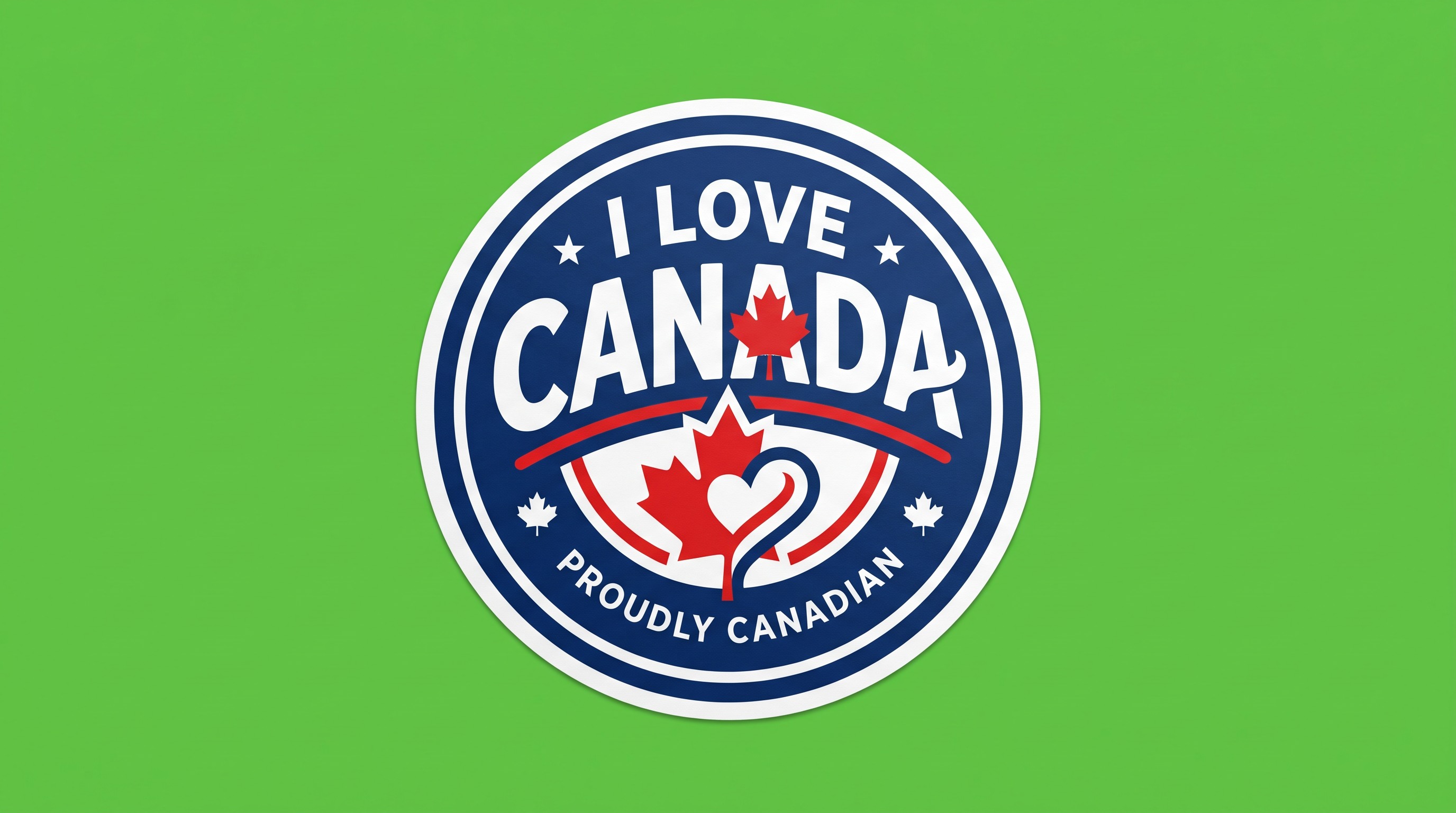 I LOVE CANADA Die Cut Vinyl Sticker  Window Cling or Magnet with Laminate Coating in Various Sizes